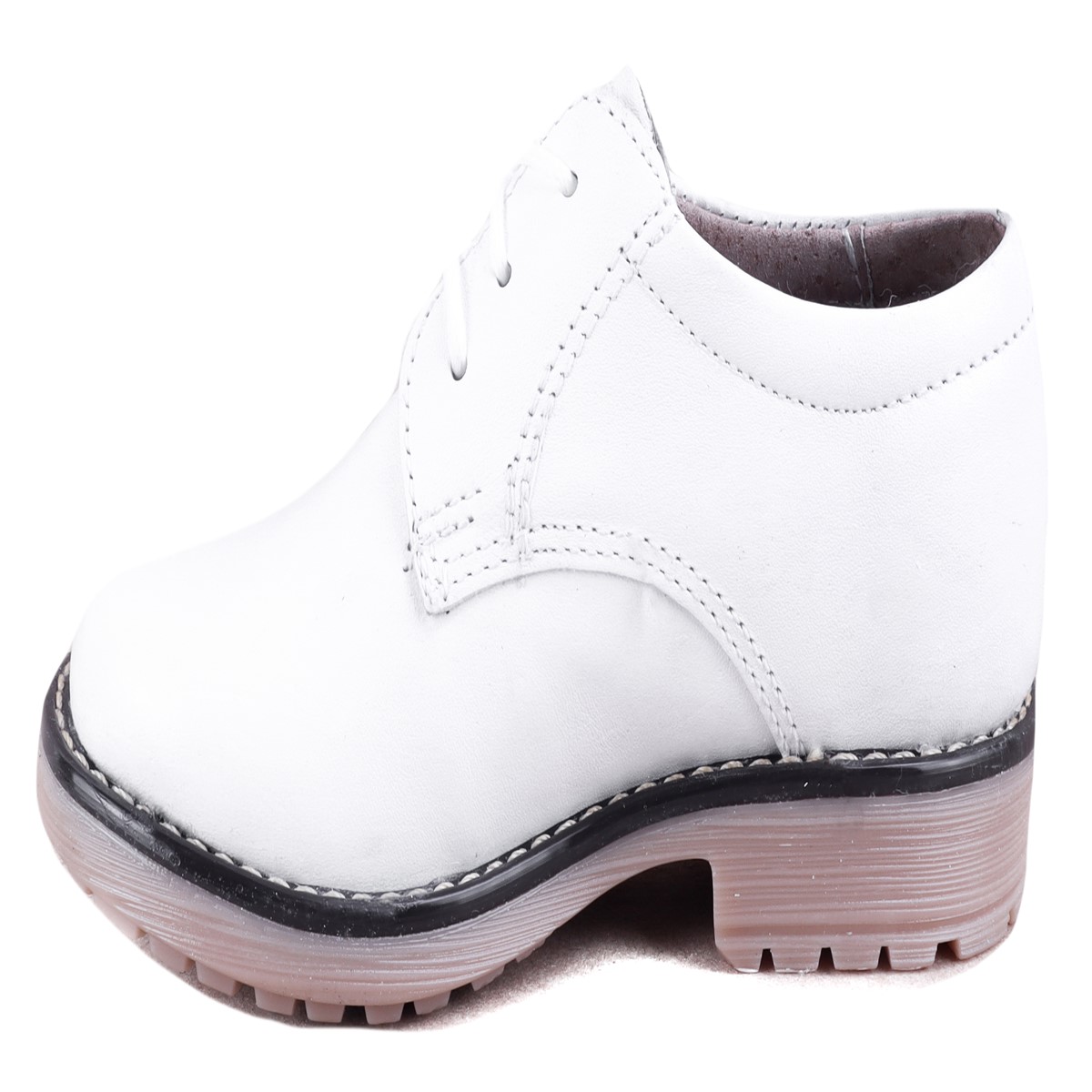 Zapato Niño Bautizo Primera Comunión 100% Piel 1010-b Blanco.