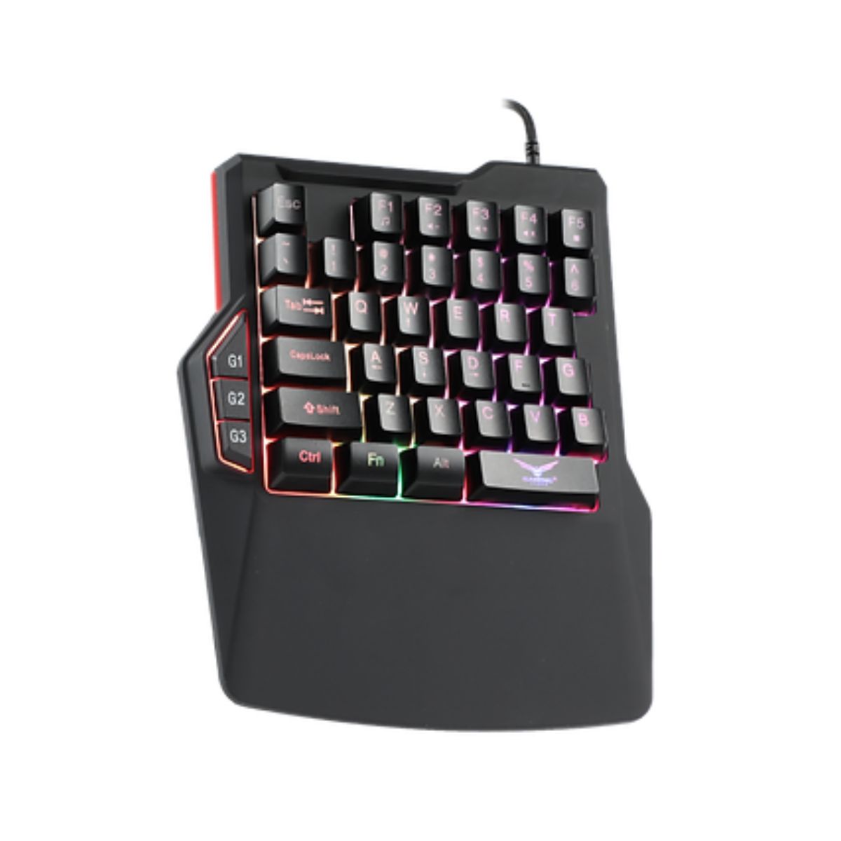 Teclado Naceb One Hand Rgb Atheris Technology Con Software Programable 