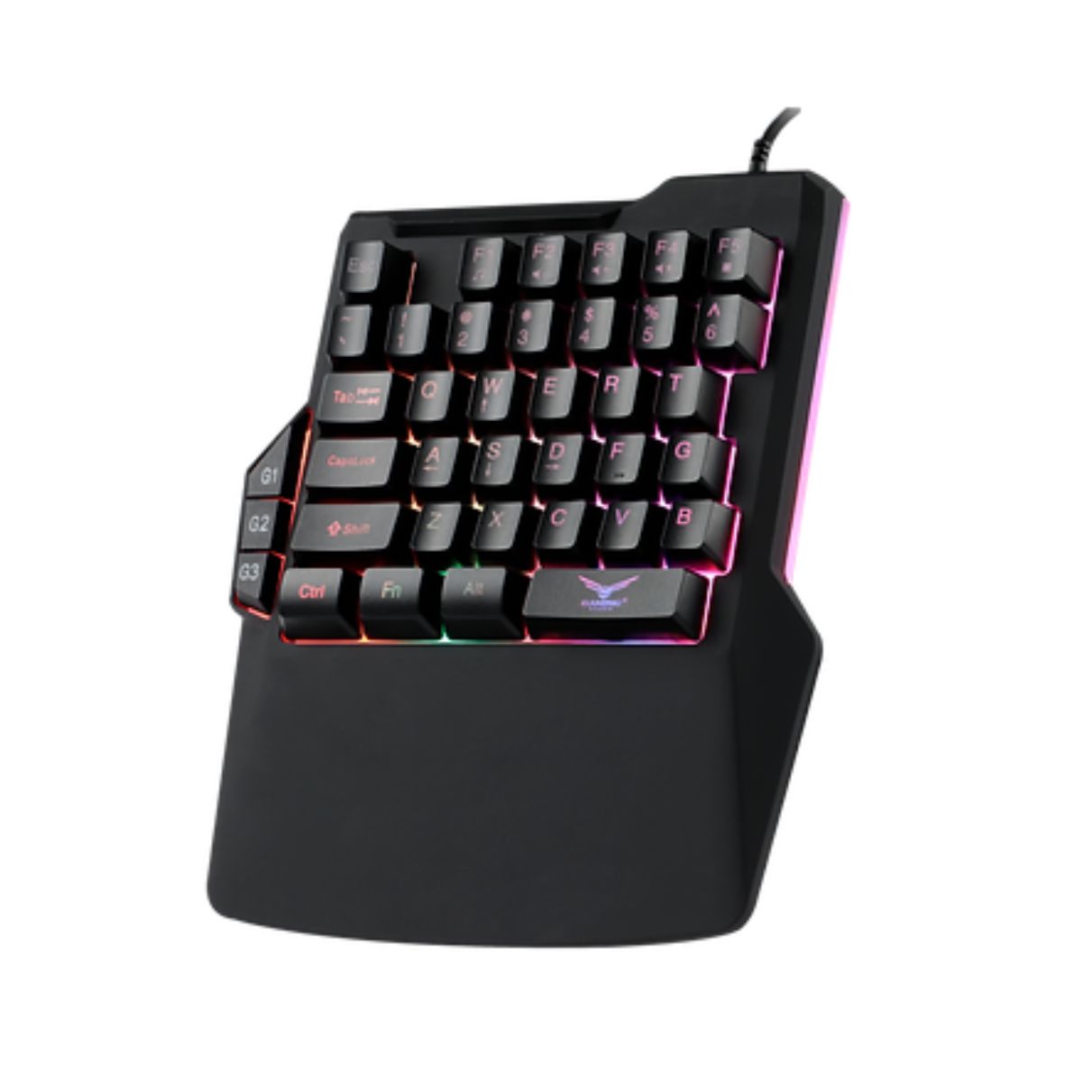 Teclado Naceb One Hand Rgb Atheris Technology Con Software Programable 