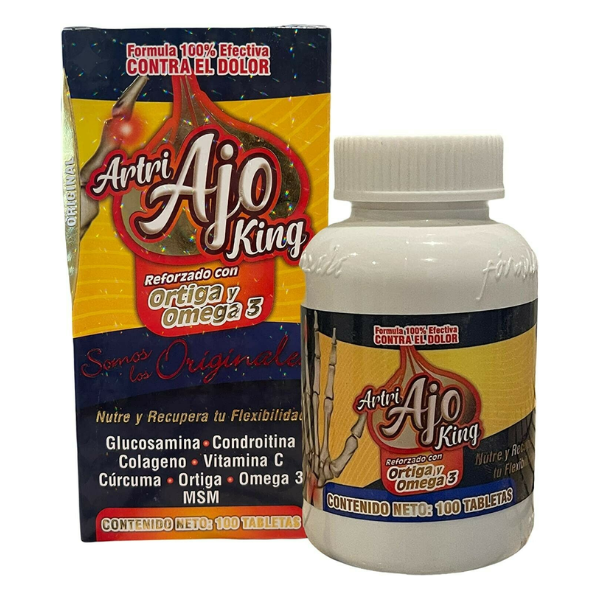 Artriajo king 100 tabletas ,colageno,vitamina C ,curcuma ,omega 3