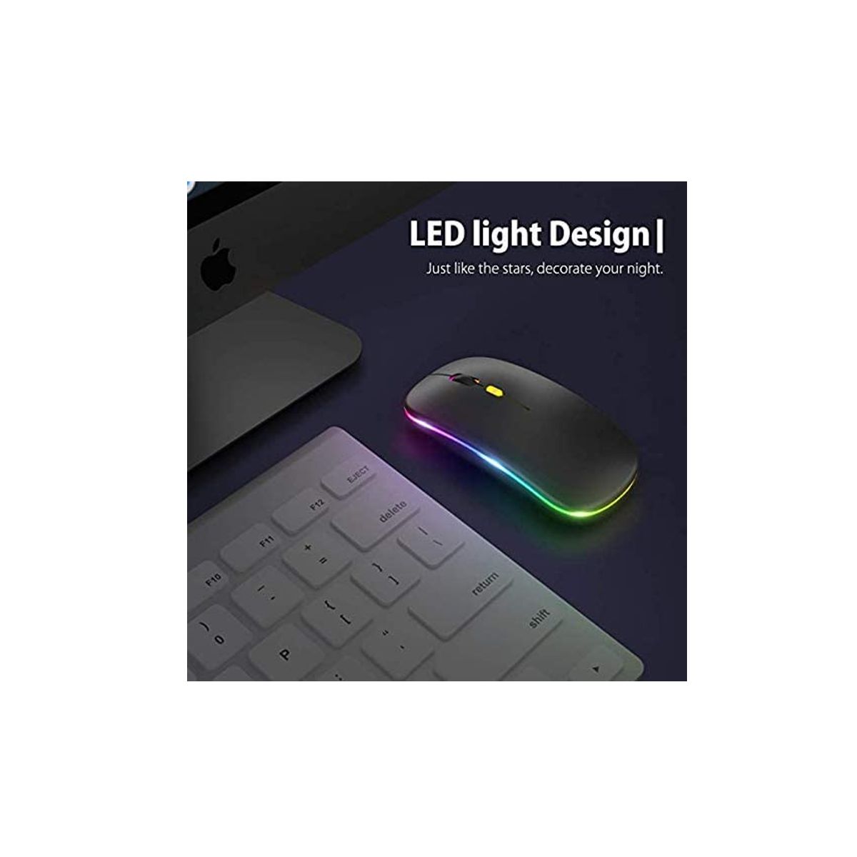 MOUSE INALAMBRICO SLIM, ELEGANTE DISEÑO, ULTRA DELGADO, BLANCO