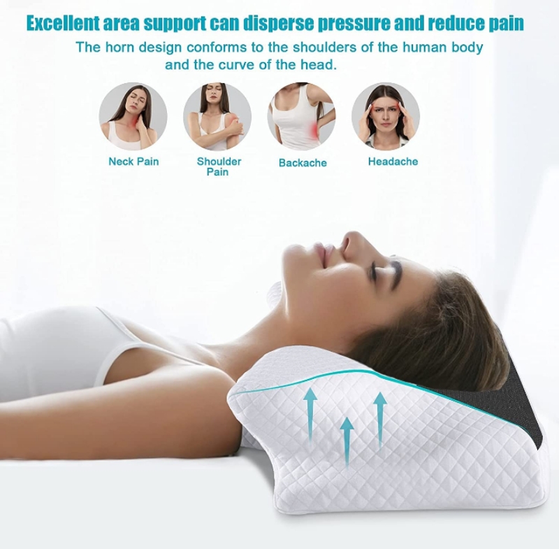 Almohada ortopedica viscoelástica dolor cuello cervical hombros .