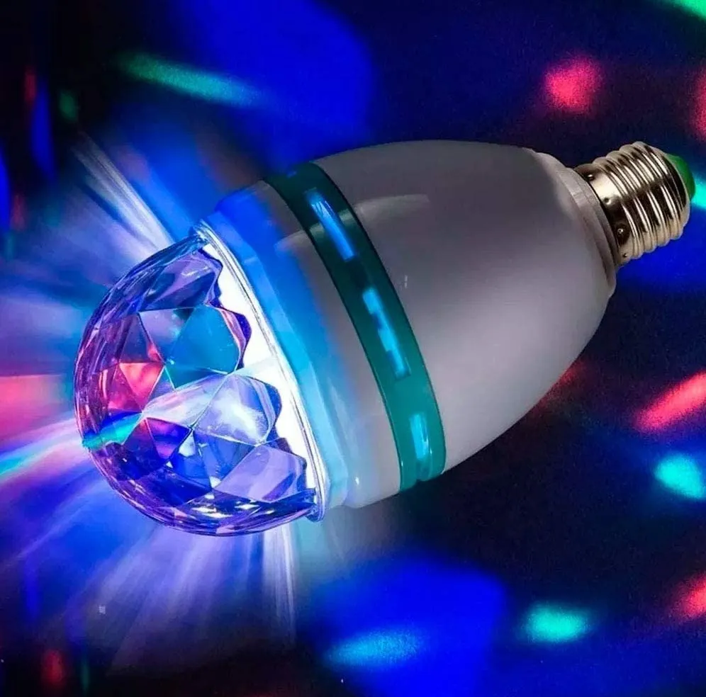 Foco Giratorio Led, esfera de colores tipo disco
