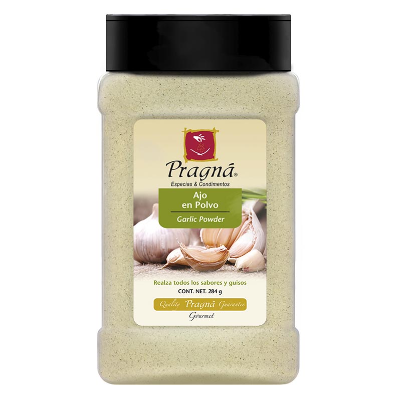 Pragna sal del himalaya 500 gr, Ajo en polvo 284 gr y Pimienta con limon 393 gr