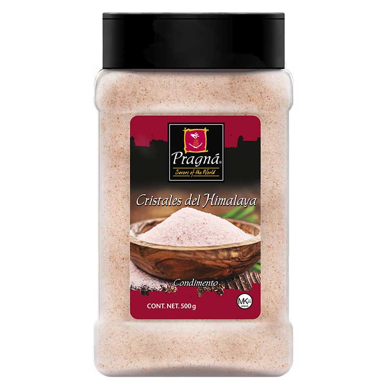 Pragna sal del himalaya 500 gr, Ajo en polvo 284 gr y Pimienta con limon 393 gr