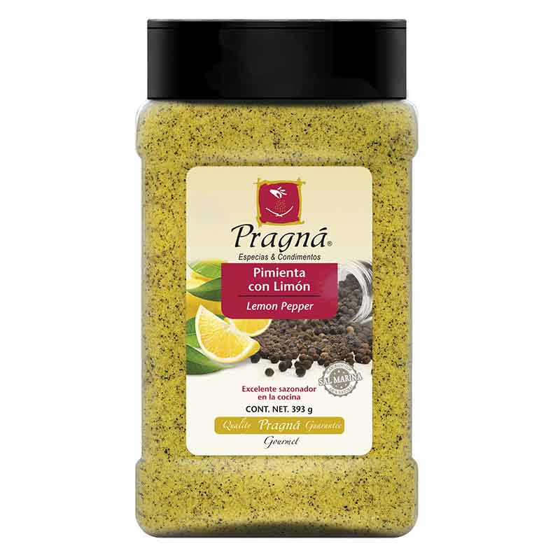 Pragna sal del himalaya 500 gr, Ajo en polvo 284 gr y Pimienta con limon 393 gr