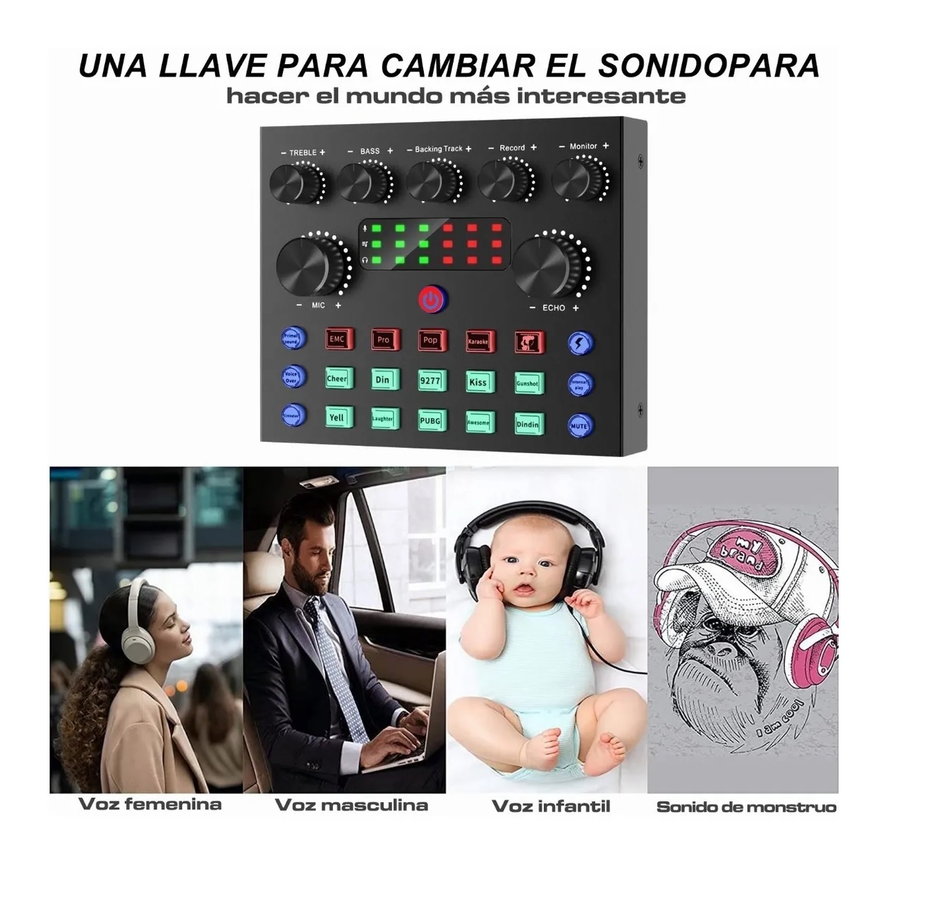 Mezcladora Audio V8s De Audio Con Tarjeta De Sonido Podcas