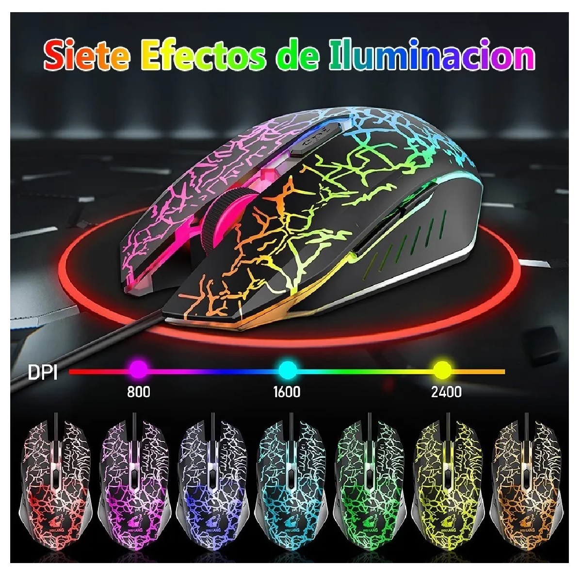 Kit Teclado Mouse Gamer Profesional  Usb Negro