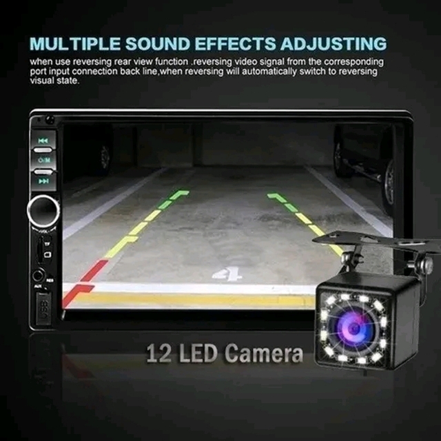 Auto Estereo Mirror Link De 7in, 7018b Con Bluetooth Para Auto, Cámara de reversa gratis.