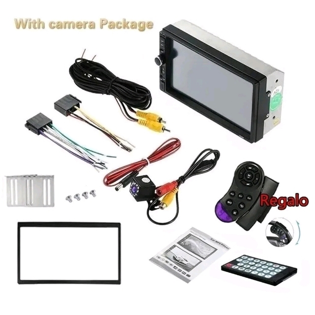 Auto Estereo Mirror Link De 7in, 7018b Con Bluetooth Para Auto, Cámara de reversa gratis.