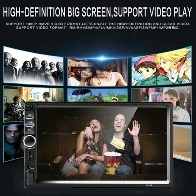 Auto Estereo Mirror Link De 7in, 7018b Con Bluetooth Para Auto, Cámara de reversa gratis.