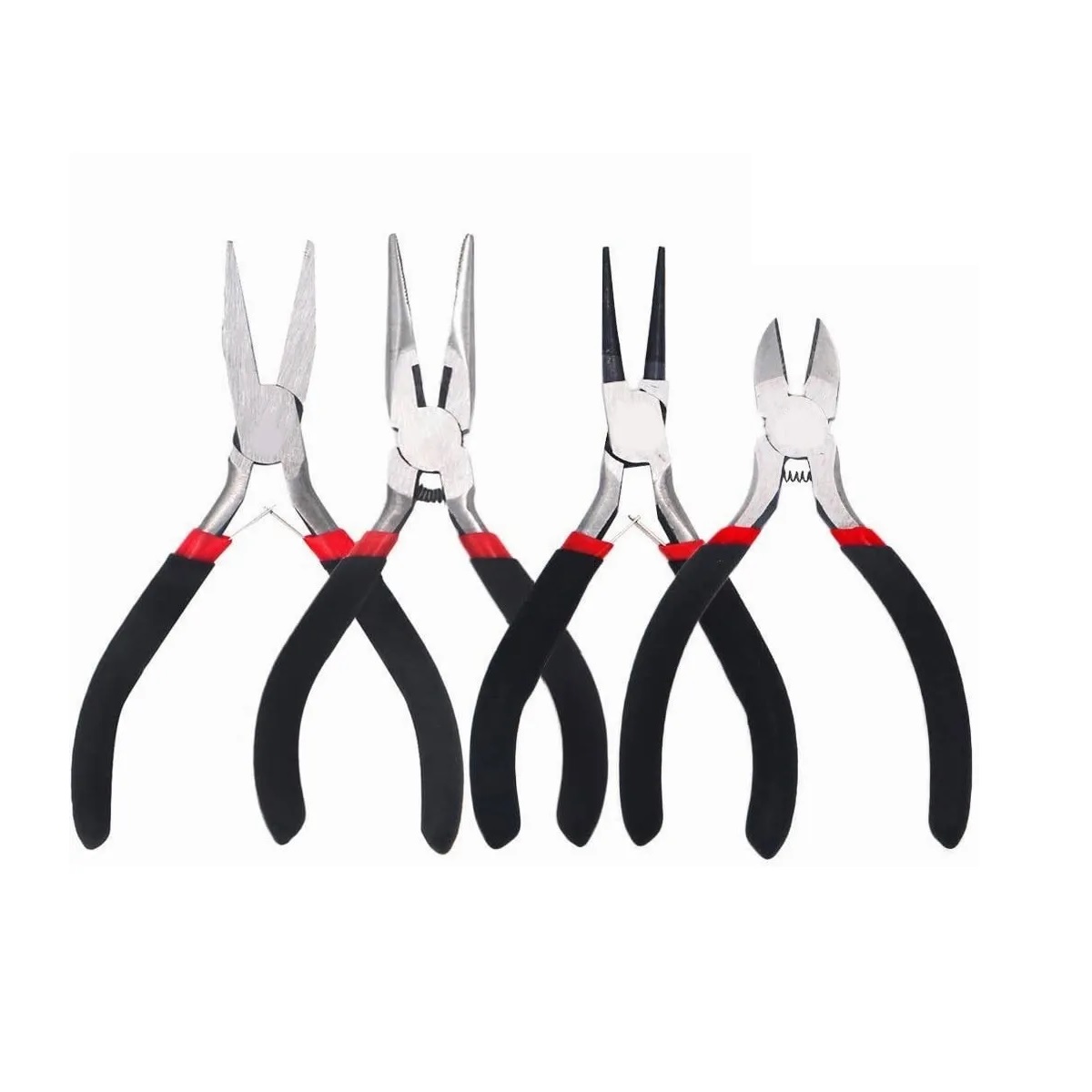 Set Alicates Para Armado Bisuteria Punta Corte Engarce Plana