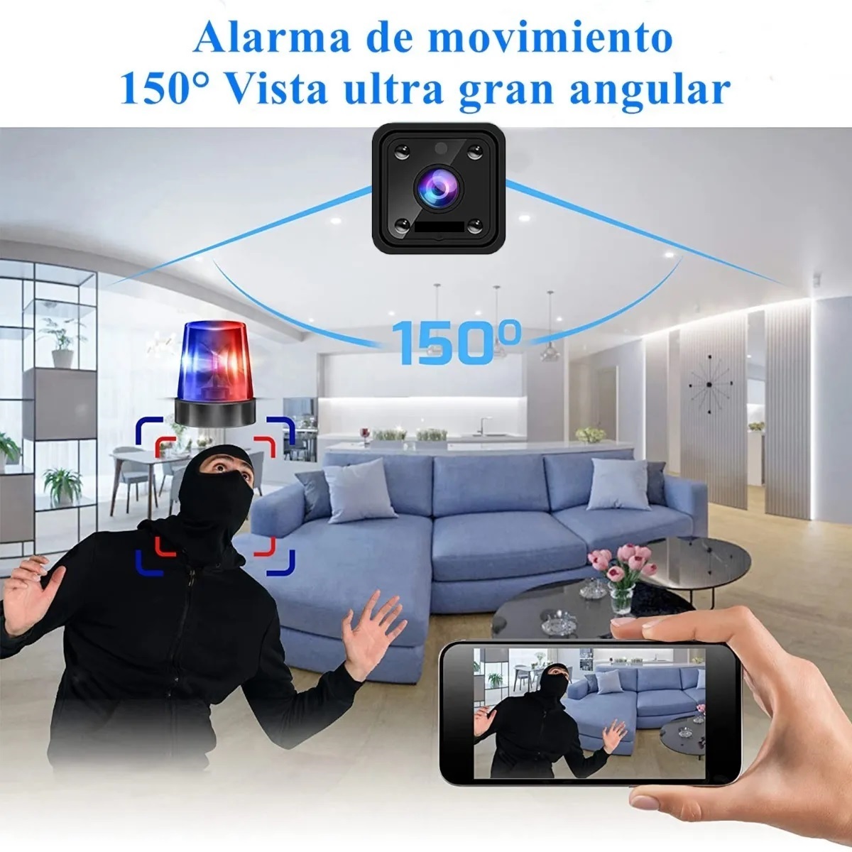 Mini Cámara Espía Wifi Hd 1080p Con Visión Nocturna