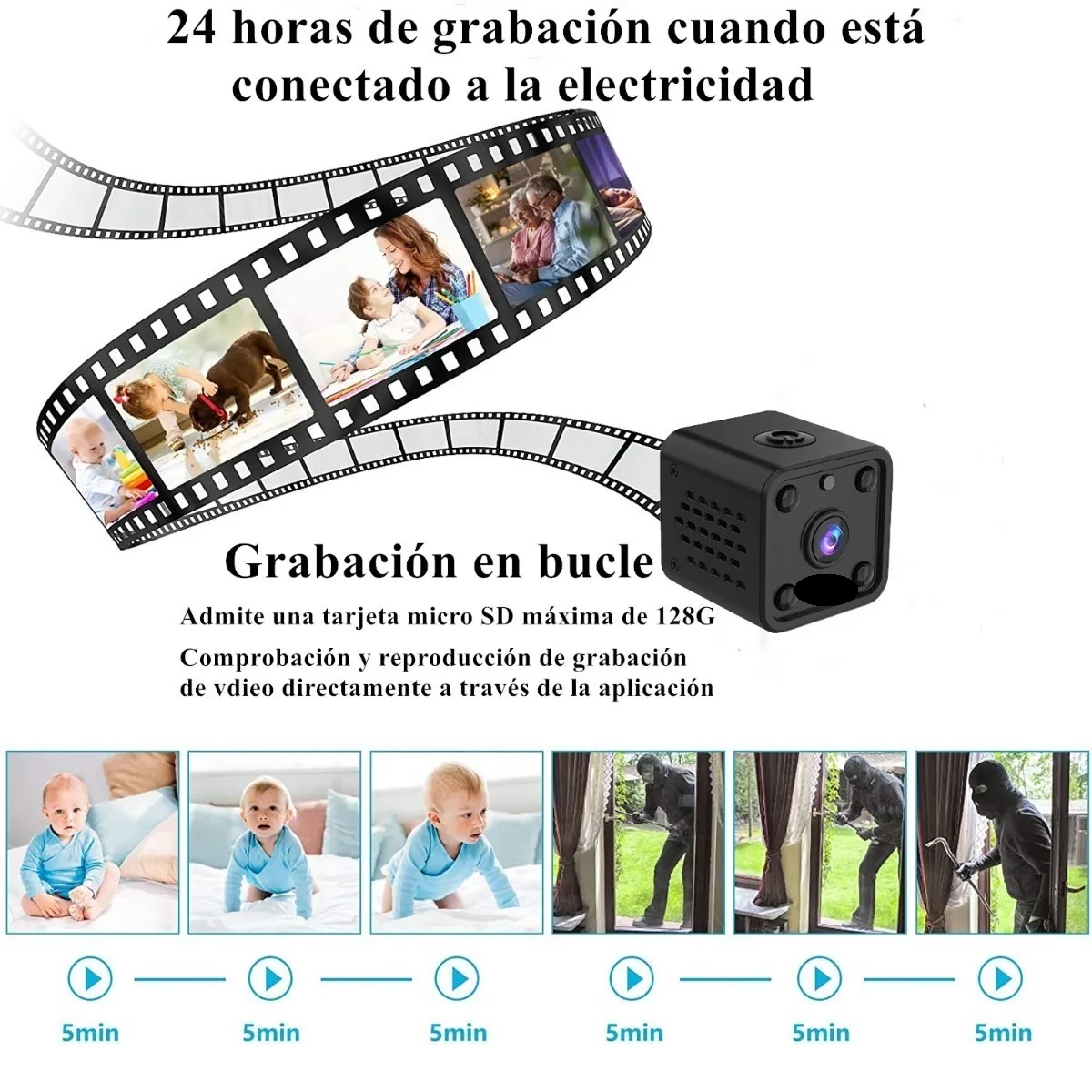 Mini Cámara Espía Wifi Hd 1080p Con Visión Nocturna