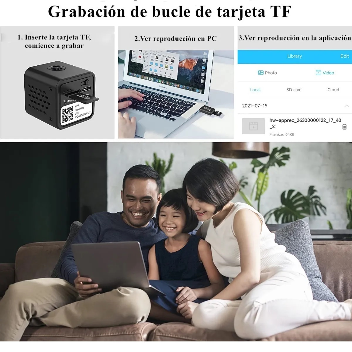 Mini Cámara Espía Wifi Hd 1080p Con Visión Nocturna