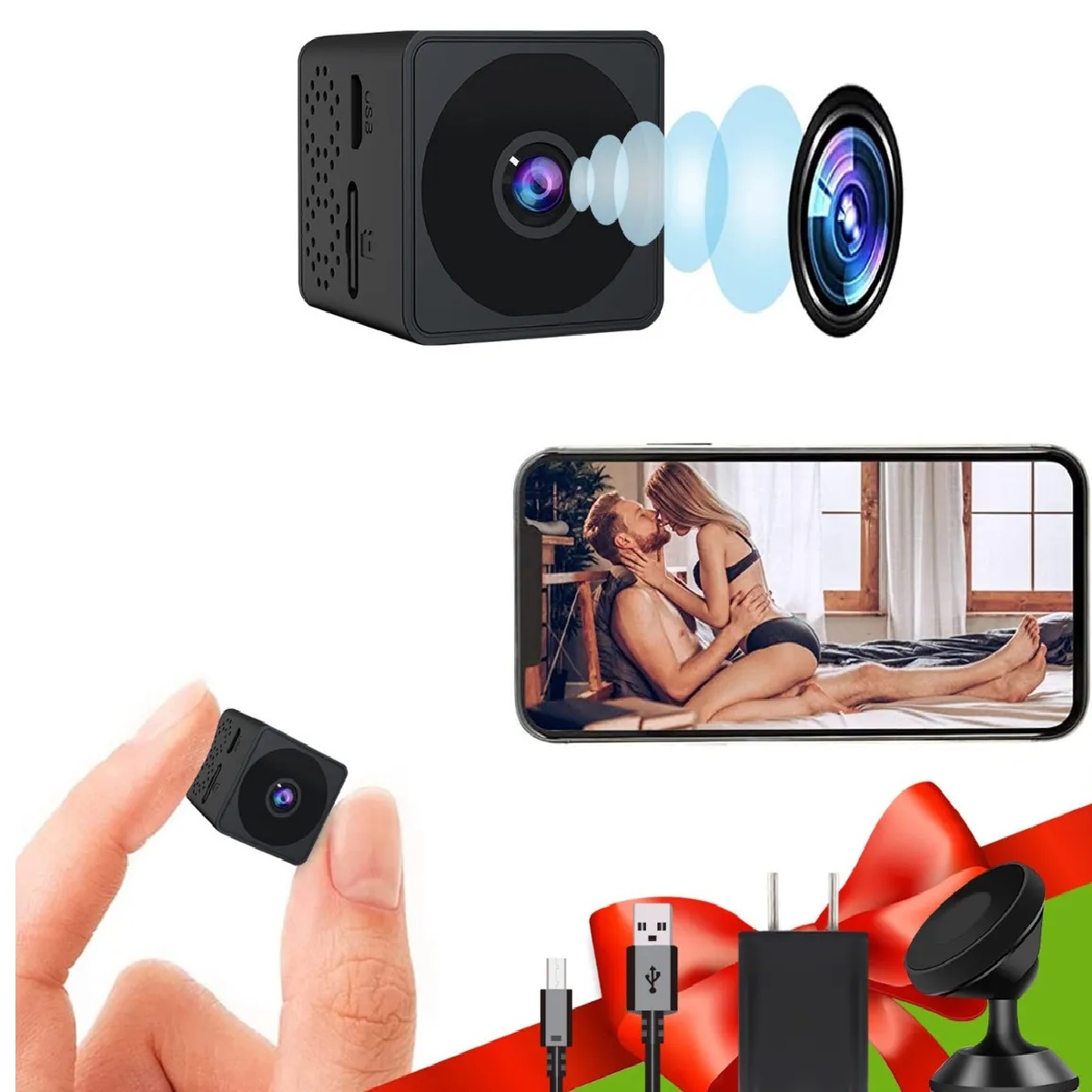 Mini Cámara Wifi Cámara De Visión Nocturna Invisible