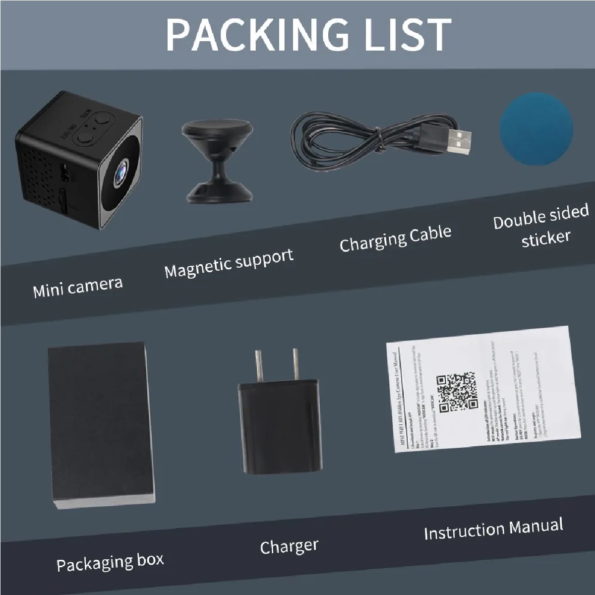 Mini Cámara Wifi Cámara De Visión Nocturna Invisible