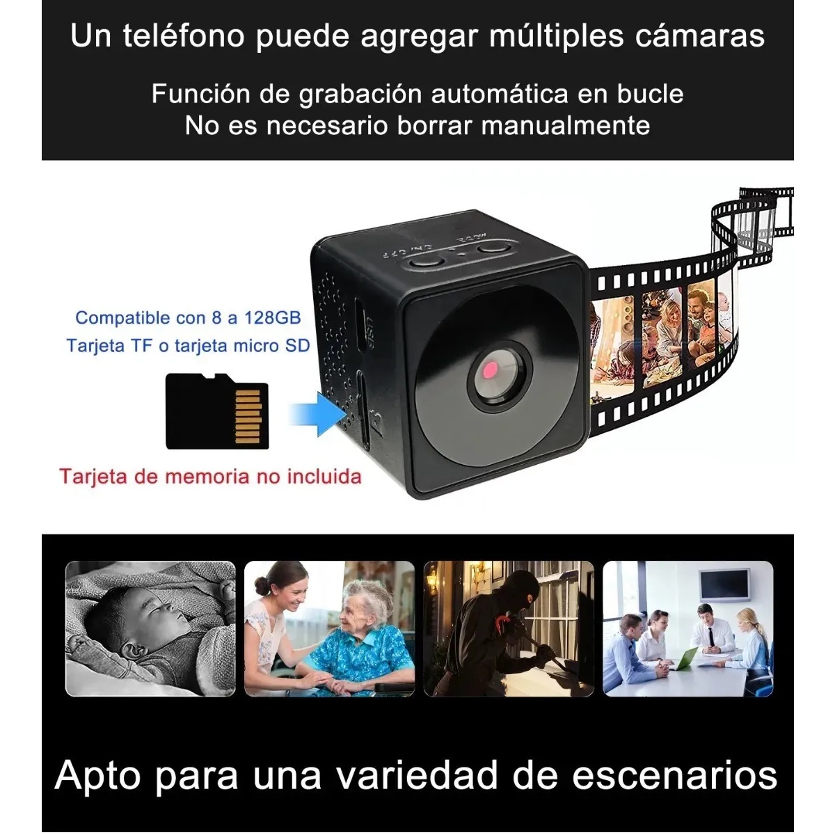 Mini Cámara Wifi Cámara De Visión Nocturna Invisible