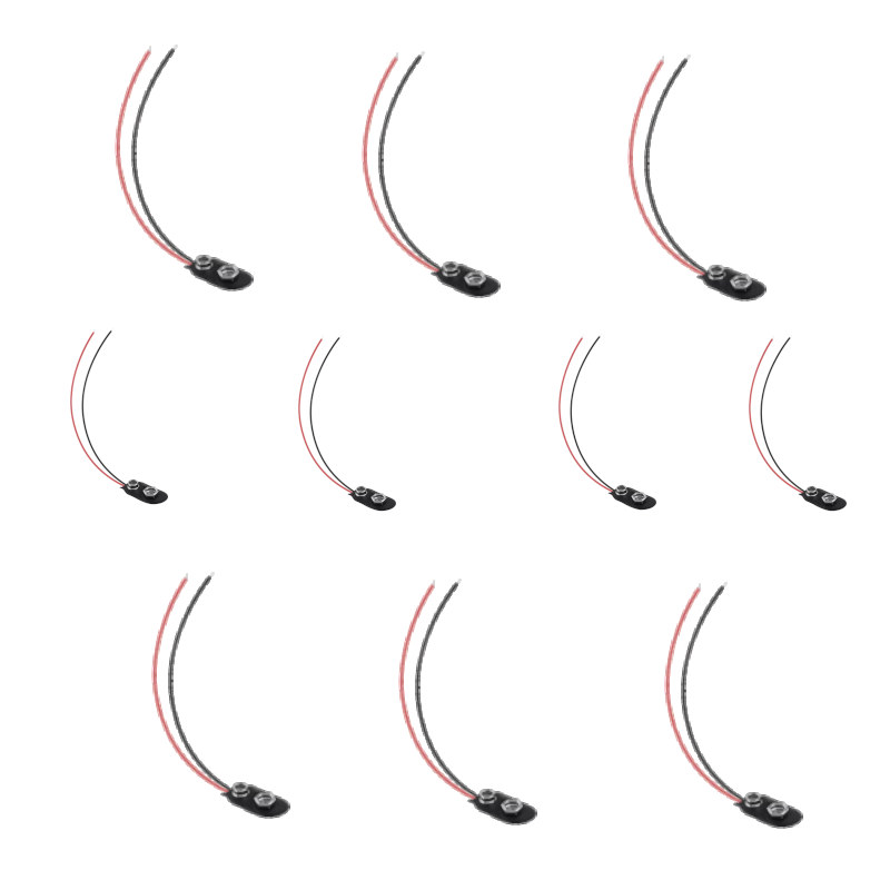 10 Piezas Broche Para Baterías De 9V