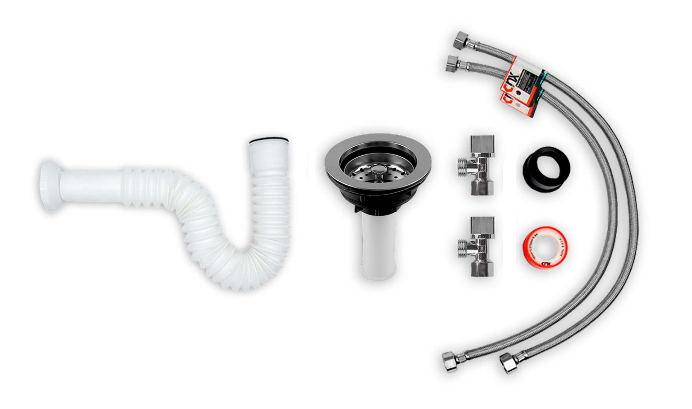 Tarja Sencilla Submontar De 59 X 45 Cm Y Kit De Instalación