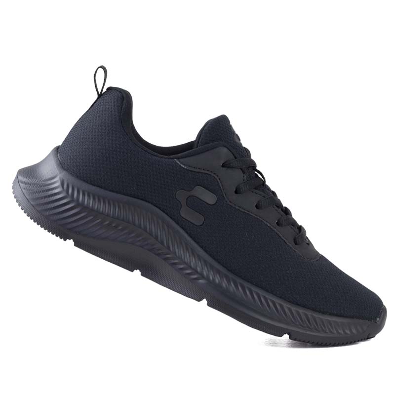 Tenis Urbano Running Charly 1049983 Negro Negro Suela Gruesa