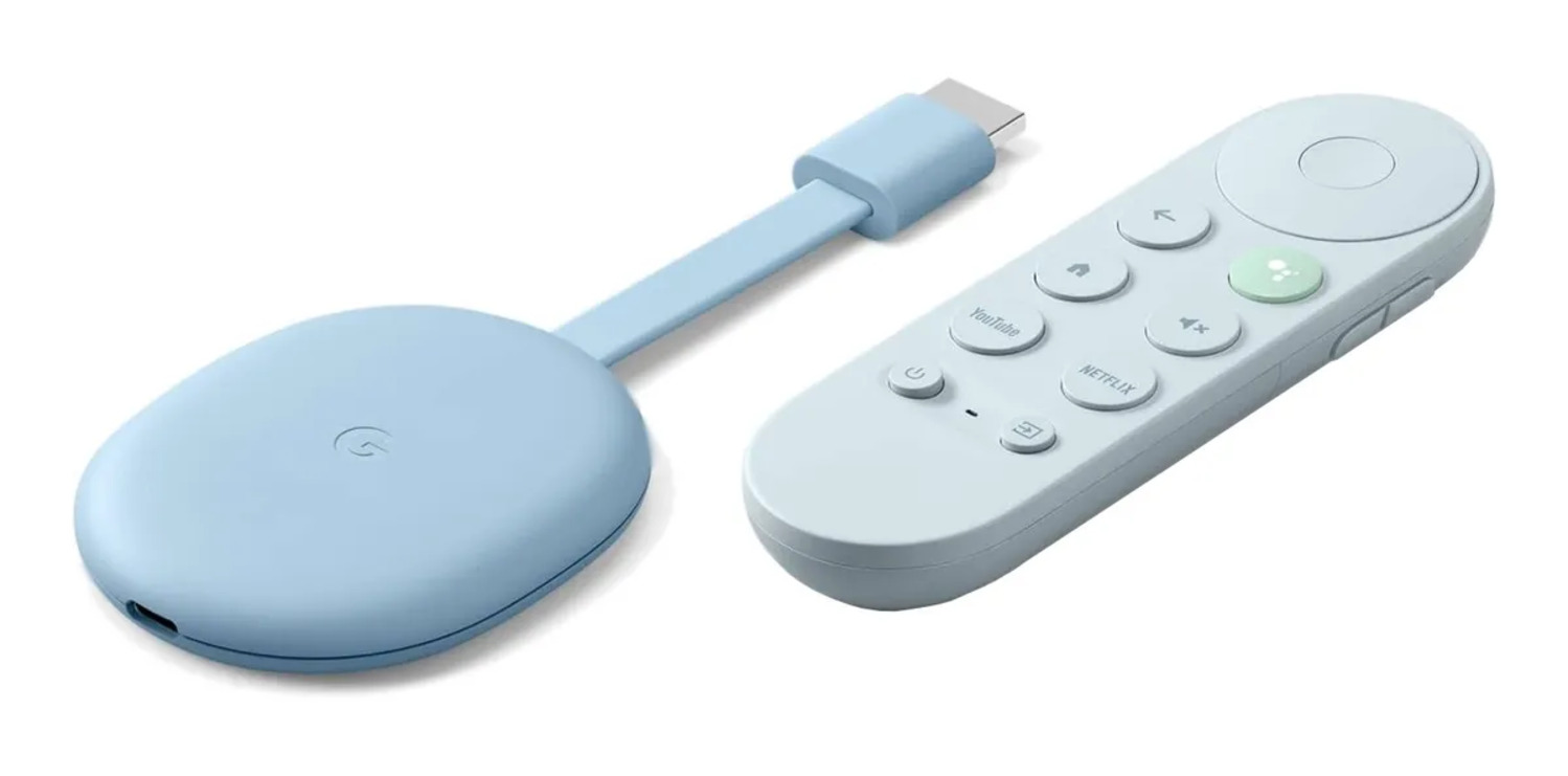 Google Chromecast con Google TV de voz 4K bluetooth Wi-Fi azul