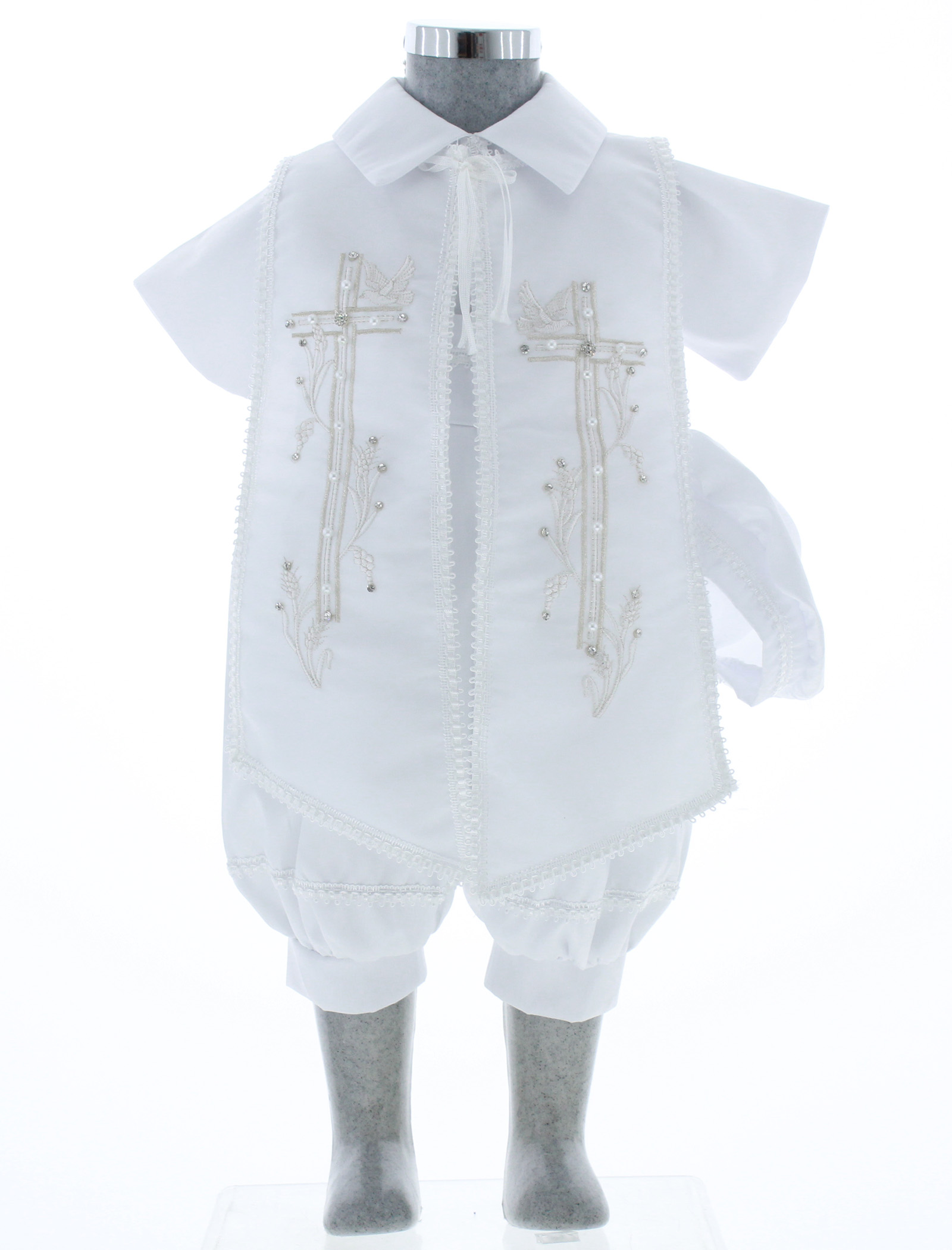 Ropón Bautizo Niño Blanco 3108