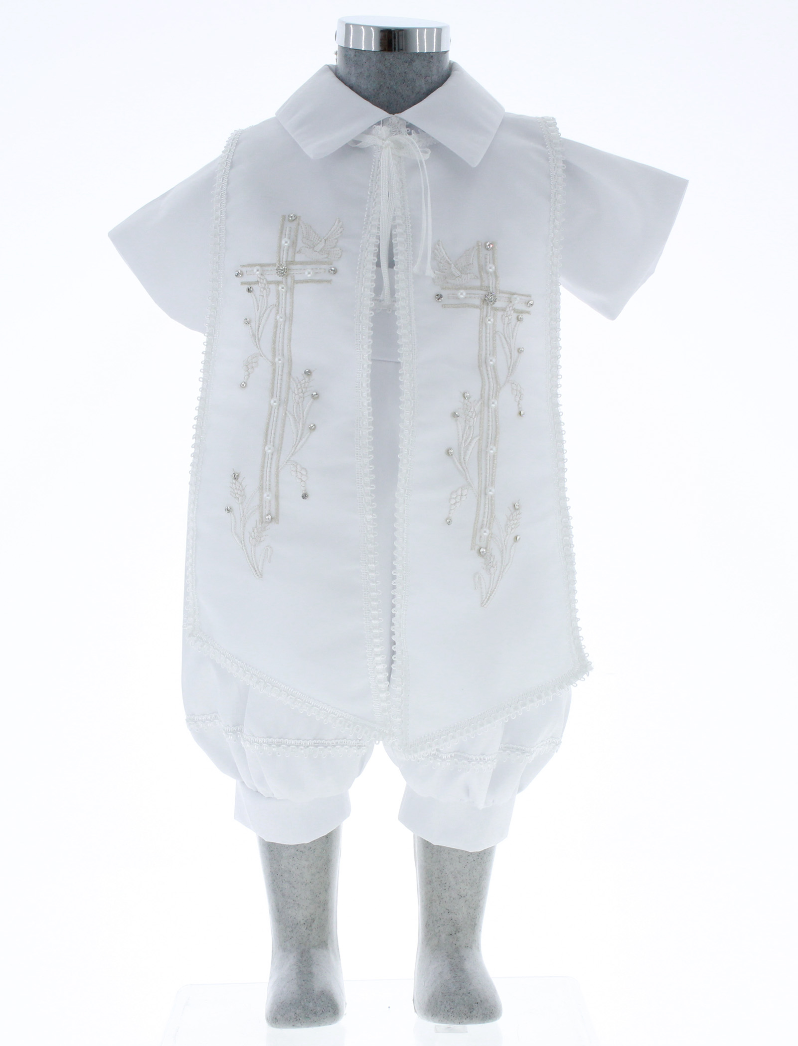 Ropón Bautizo Niño Blanco 3108