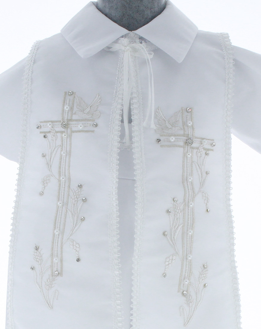 Ropón Bautizo Niño Blanco 3108