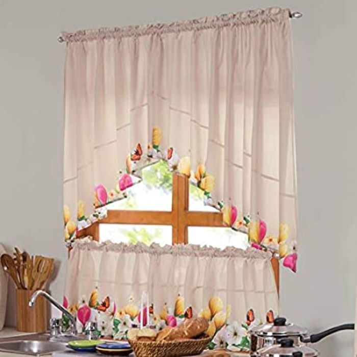 Cortina De Cocina B Tulipanes Concord