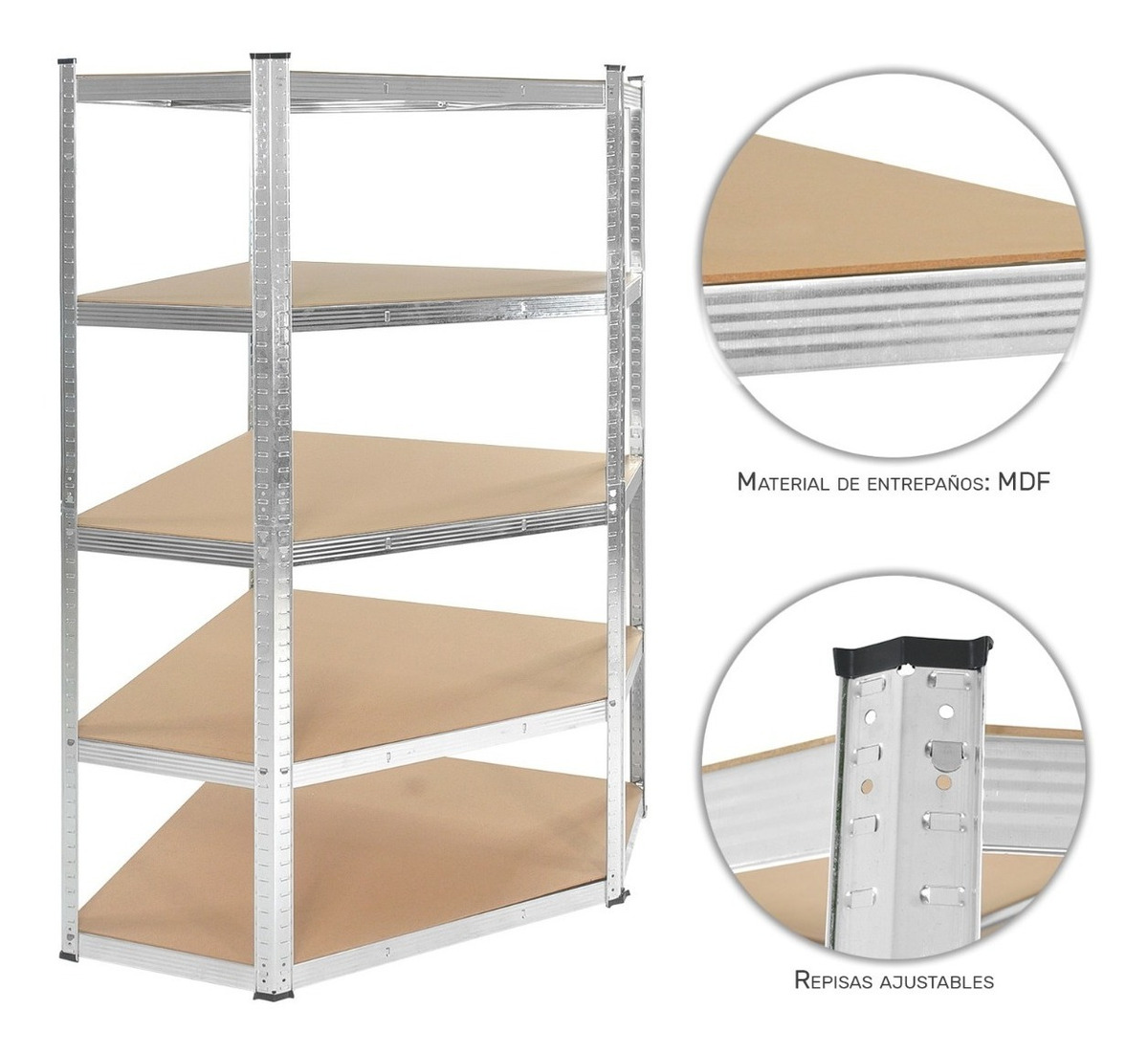 Anaquel Estante Metalico Esquinero 250 Kg Pentagonal