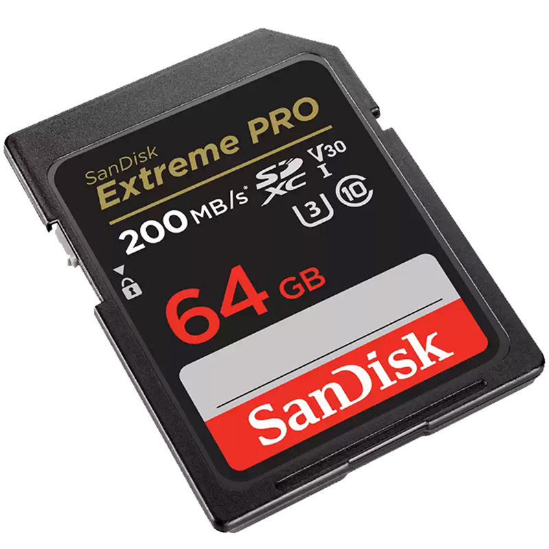 Tarjeta SD 64GB SANDISK Graba 4k 200MB/s SDSDXXU-064G-GN4IN