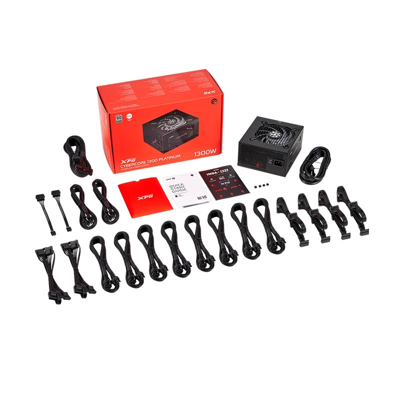 FUENTE ADATA XPG CYBERCORE 1000W PLATINUM FULL MOD NEGRO CYBERCORE1000P-BKCUS