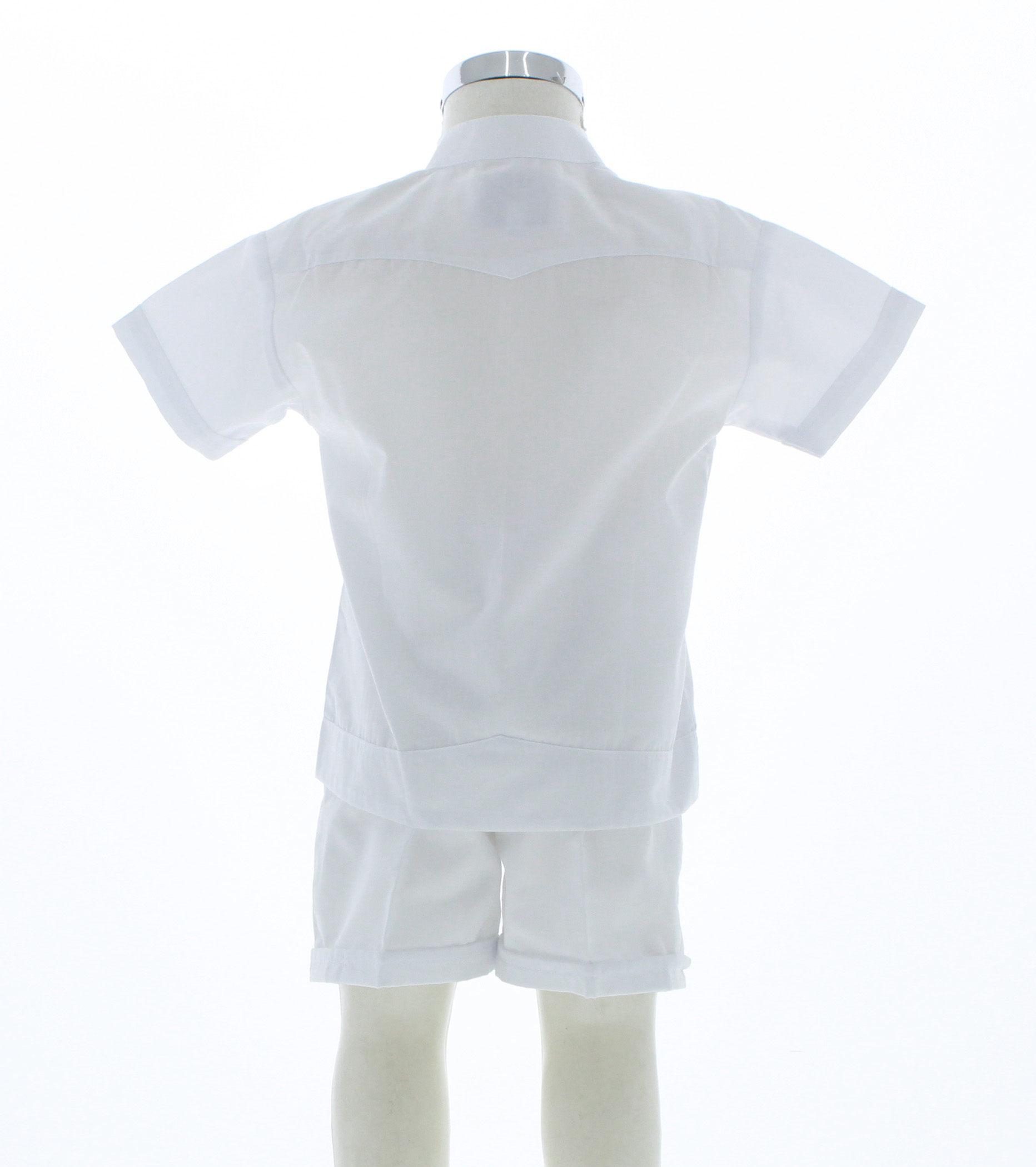 Conjunto de Guayabera Bordada Blanco 3014 1 a 6 años.