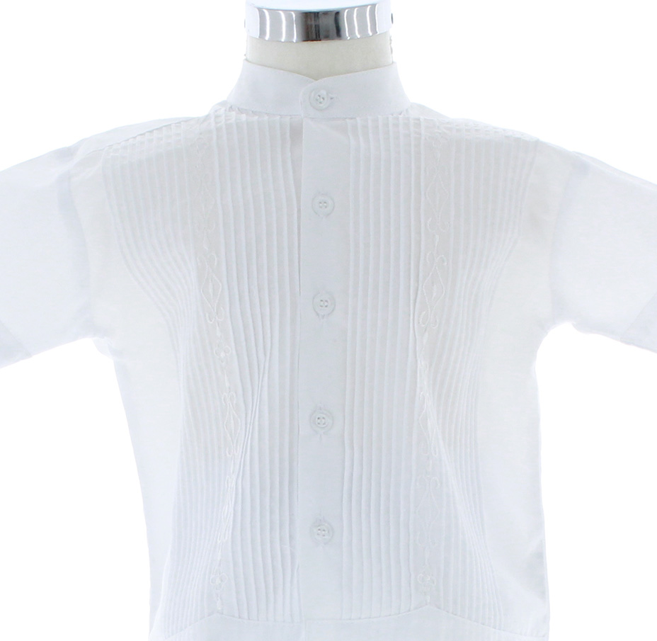 Conjunto de Guayabera Bordada Blanco 3014 1 a 6 años.
