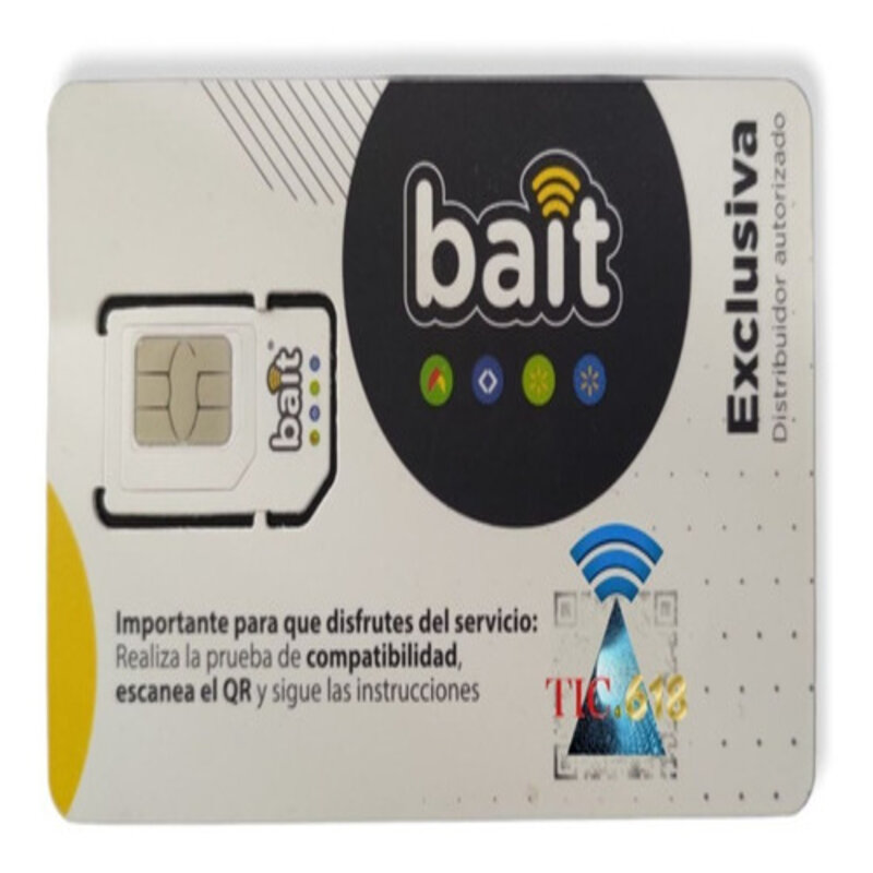 SIM BAIT CON $100 SALDO INCLUÍDO ( LADA 56) 20GB