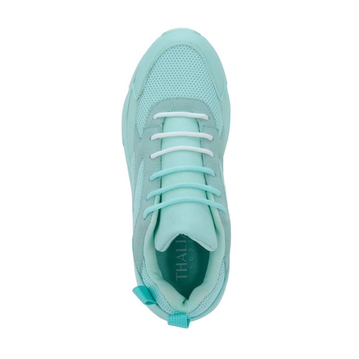 Tenis urbanos de válvula marca Thalia Sodi color azul turquesa, para mujer, mod. 1042987