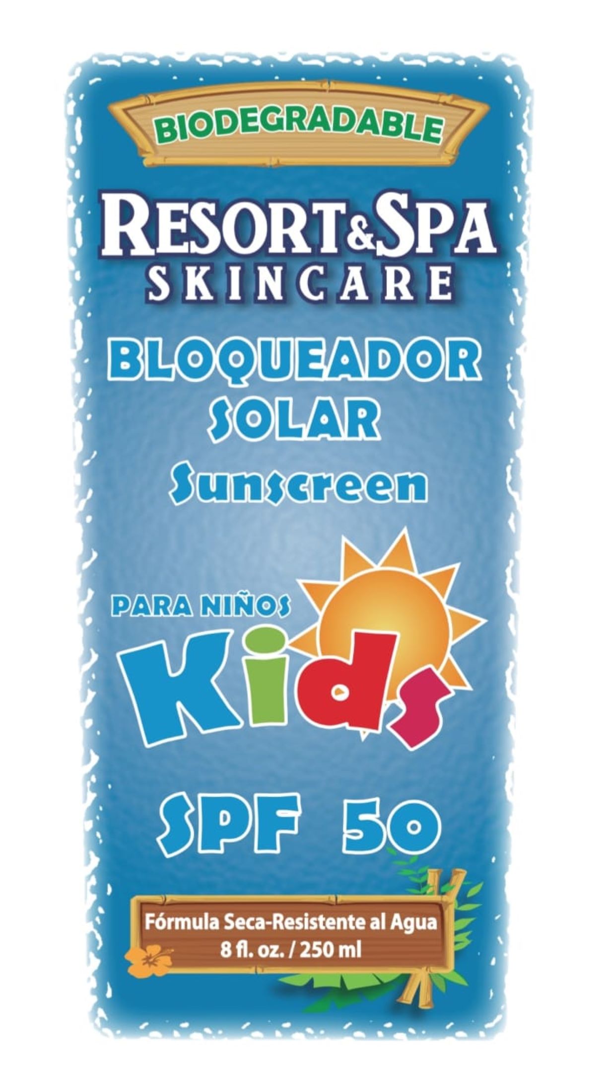 Bloqueador Solar SPF 50 250 ml KIDS Biodegradable, Orgánico y Natural 