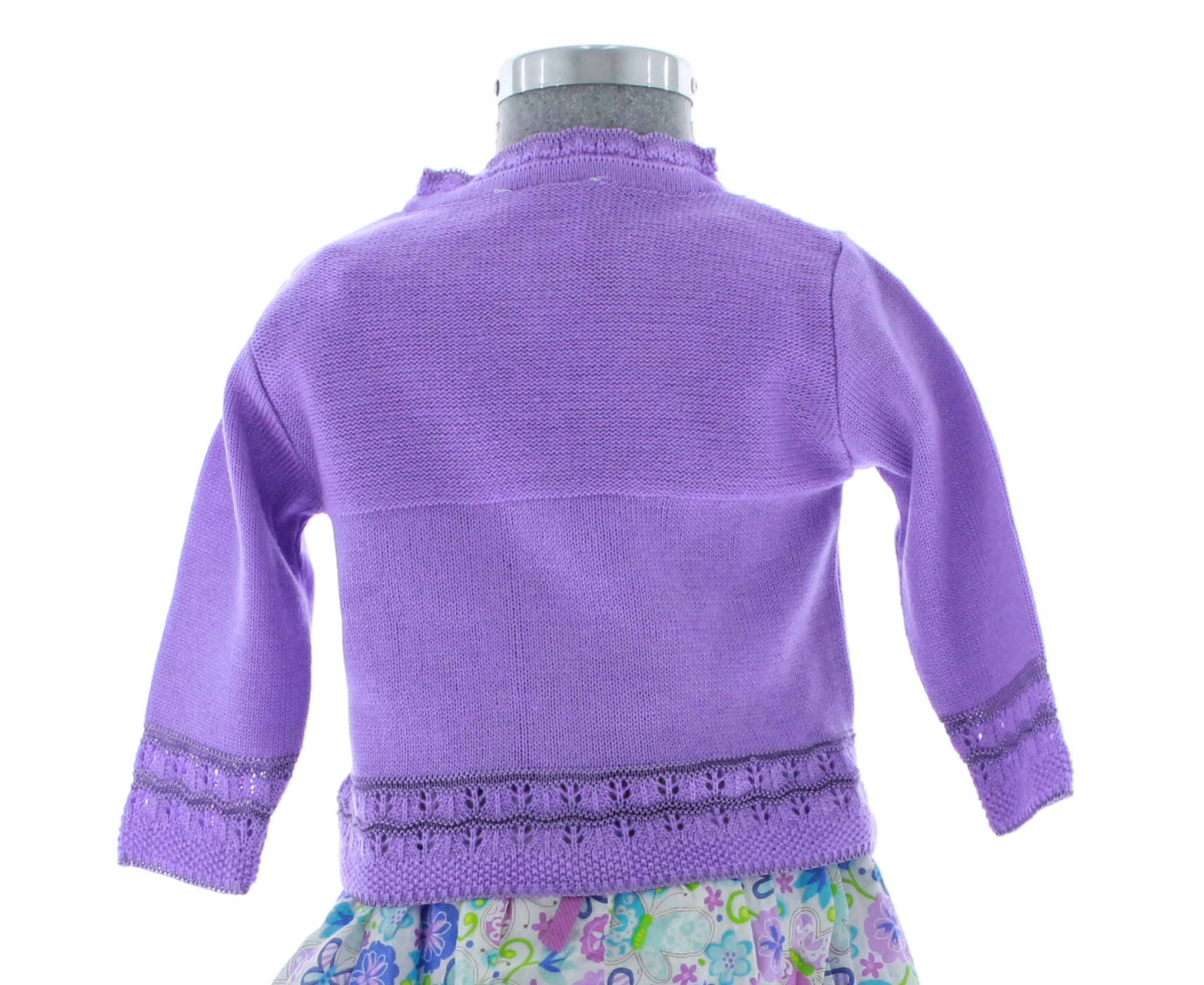 Sueter Niña Pequeña Tejido Morado 3046 1 a 3 Años.