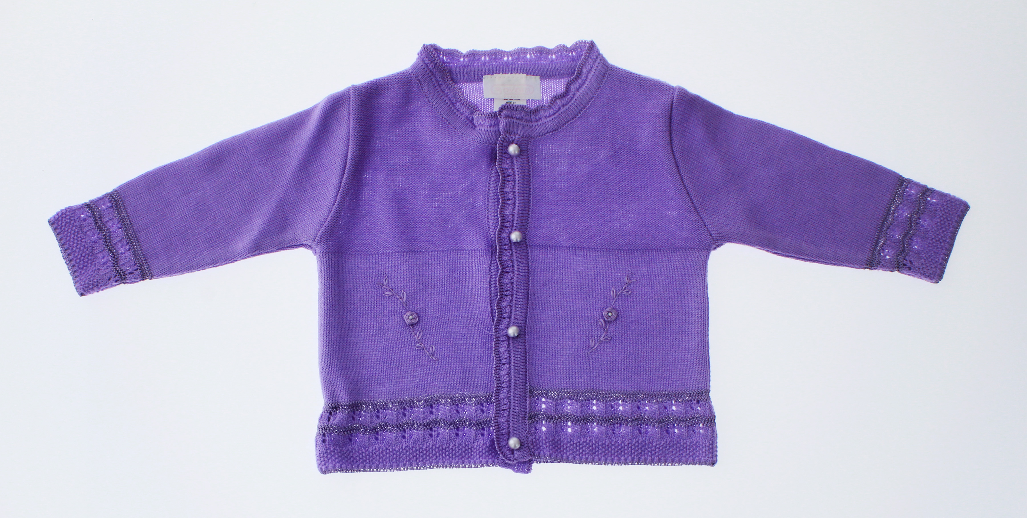 Sueter Niña Pequeña Tejido Morado 3046 1 a 3 Años.