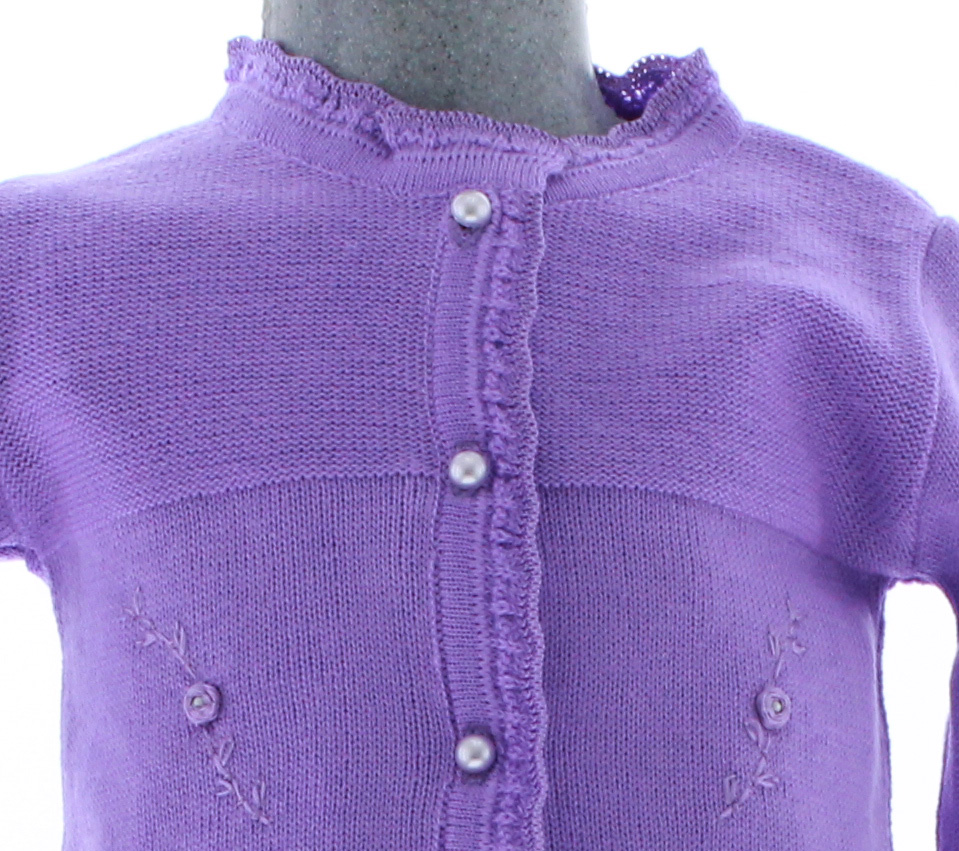 Sueter Niña Pequeña Tejido Morado 3046 1 a 3 Años.