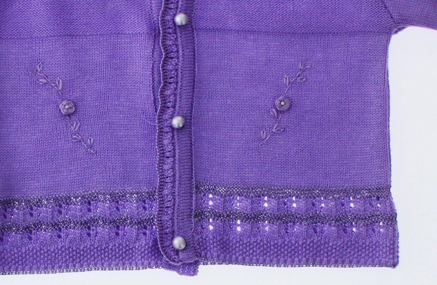 Sueter Niña Pequeña Tejido Morado 3046 1 a 3 Años.