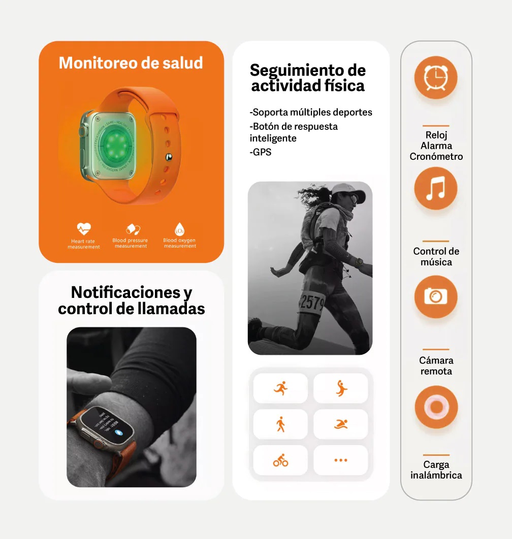 SmartWatch 8 ULTRA MAX Reloj inteligente Series 8 w&O ShopinistaMeta.