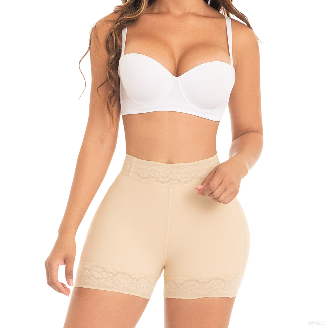Faja Short Myd Extra Cortó, Talle Alto, Encaje Siliconado, REDUCTOR MOLDEADOR