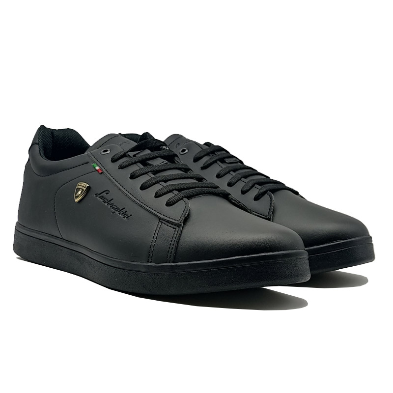 Tenis Lamborghini 1222 Negro Total Hombre Originales Casuales