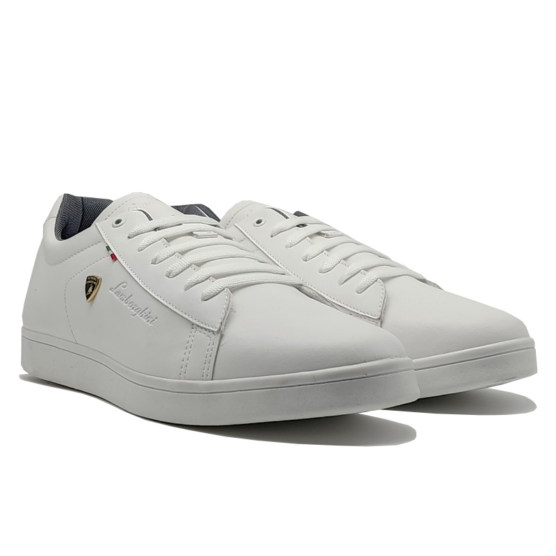 Tenis Lamborghini 1222 Blanco Total Hombre Originales Casuales