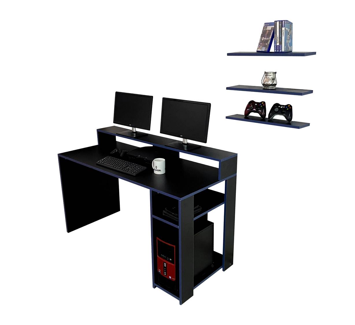 Escritorio mesa gamer modernos para computadora pc con soporte celu Envio  Gratis