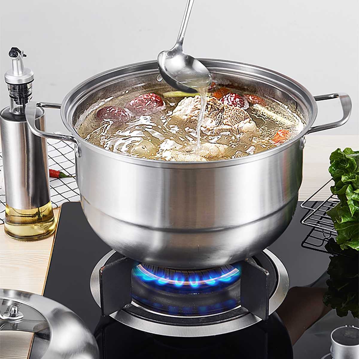 Olla de Vapor Vaporera 2 Niveles en Acero Inoxidable con Tapa Transparente 32 Cm