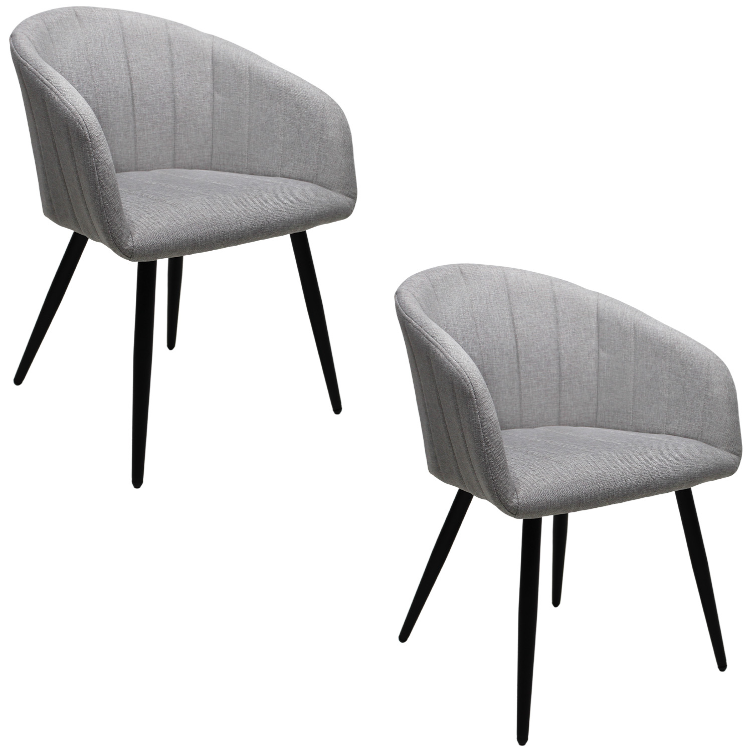 Set 2 Sillas Modernas para Comedor Burgos Terciopelo Plata Mundo In
