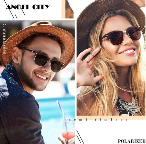 Gafas de sol polarizadas para hombre y mujer, lentes de sol de pesca con  cadena, antideslumbrantes, UV400